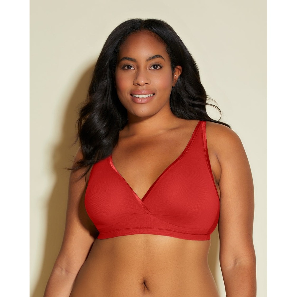 Cosabella Soire Confidence Bralette Mystic‎ Red Sheer Mesh Wireless 2X